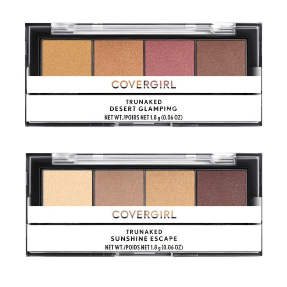 2x Covergirl TruNaked Quad Eyeshadow Palette Desert Glamping and Sunshine Escape